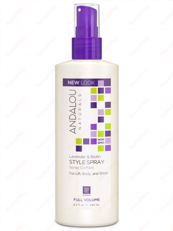 Lavender & Biotin Full Volume Style Spray - Andalou - Lavender & Biotin Full Volume Style Spray transparent png image