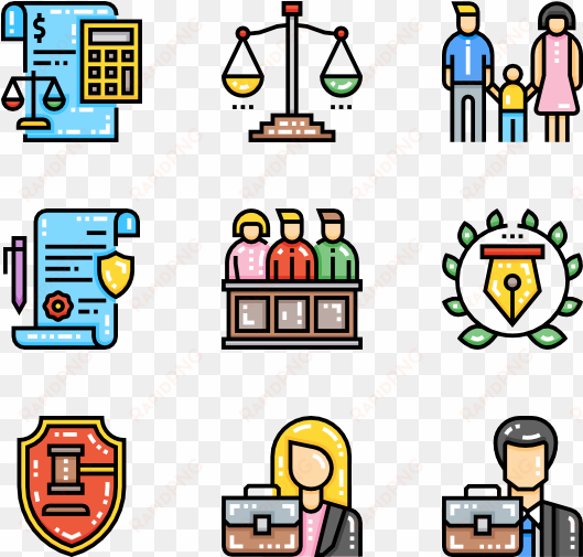 law & justice 50 icons - web design icons