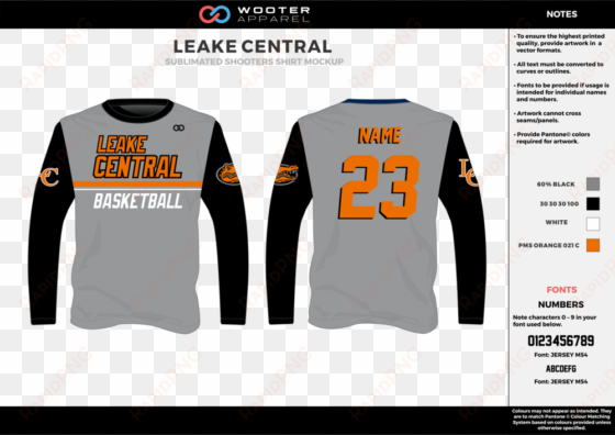 leake central cool gray black orange white custom design - carthage high school