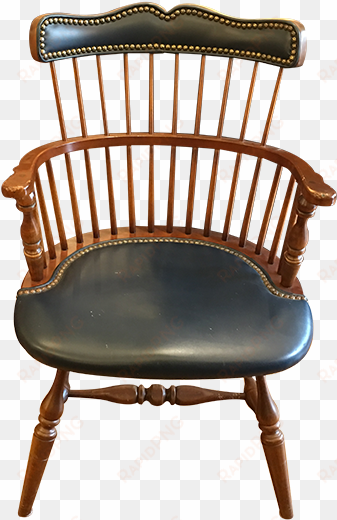 leather captains chair with nail head detail - nichols and stone chairs