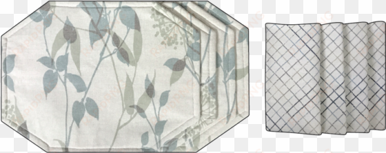 leaves & basketweave placemat & napkin set