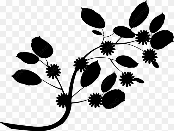 leaves silhouette png png freeuse stock - flower leaf silhouette png