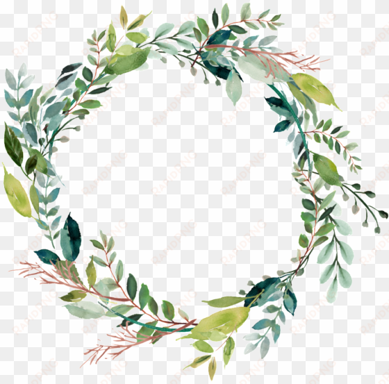 leaves vector ring - floral wreath clip art png