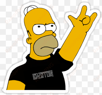 led zeppelin on twitter - homer simpson rock png