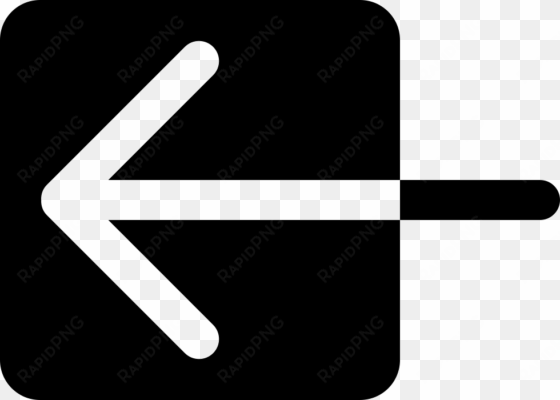left arrow and black square symbol svg png icon free - arrow