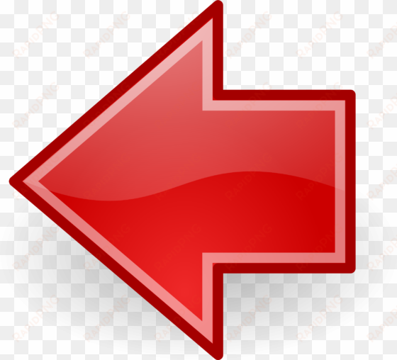 left arrow red - red back arrow png