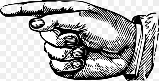 left pointer finger clipart - hand pointing left