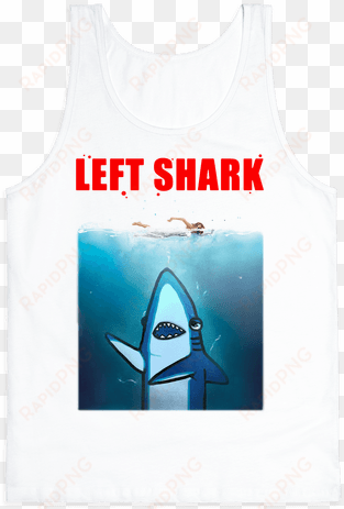left shark jaws parody tank top - early show
