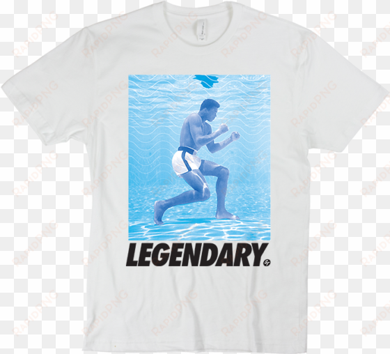 legendary direct to garment shirt muhammad ali training - muhammad ali underwater poster print (24 x 36)