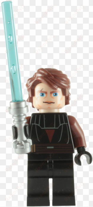 lego anakin skywalker minifigure with blue lightsaber - lego star wars: anakin skywalker (clone) minifigure