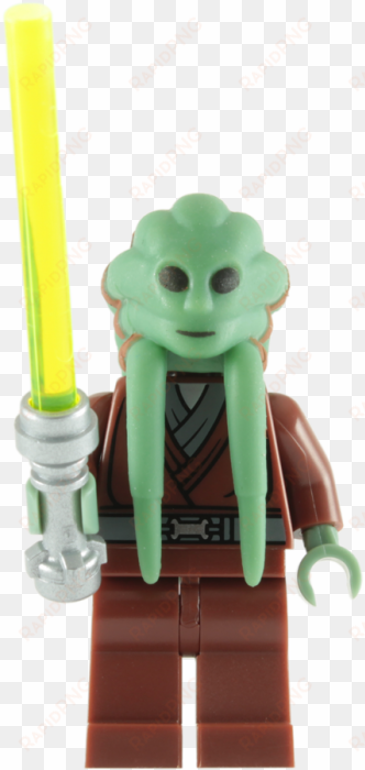 lego kit fisto minifigure with green lightsaber - lego star wars: kit fisto minifigure