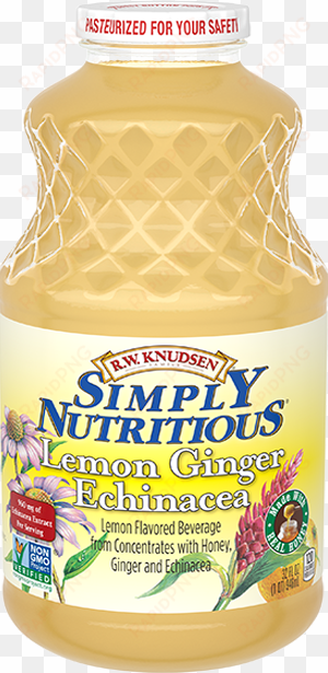 lemon ginger echinacea - rw knudsen simply nutritious 100% juice, natural -