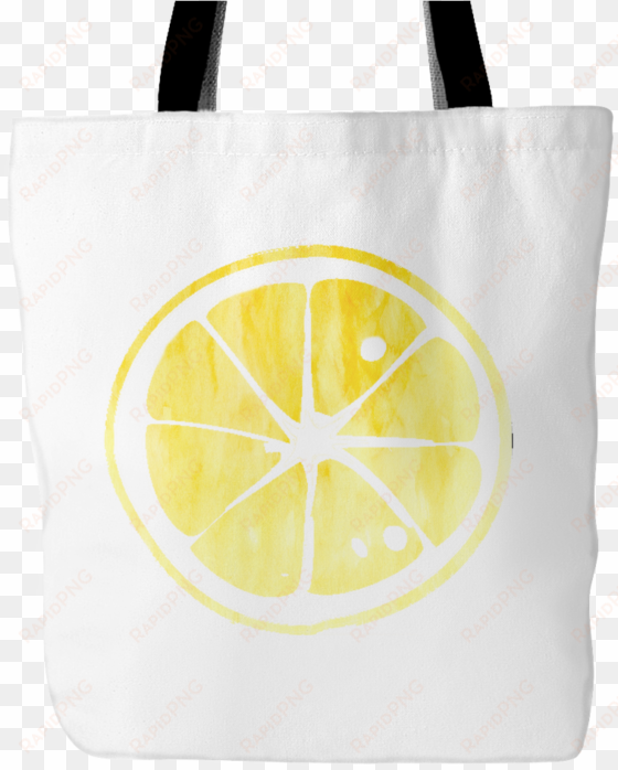 lemon, orange or lime slice design on 18"x18" lined - tote bag