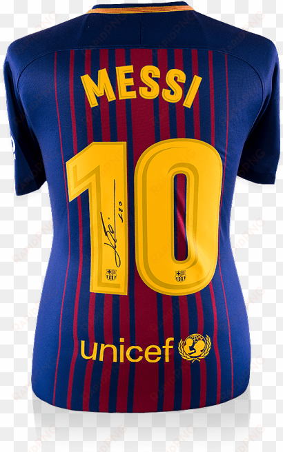 leo messi signed 2017-18 fc barcelona home jersey autograph - messi signed jersey