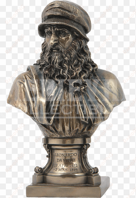 leonardo da vinci bust - bronze finish leonardo da vinci bust statue renaissance