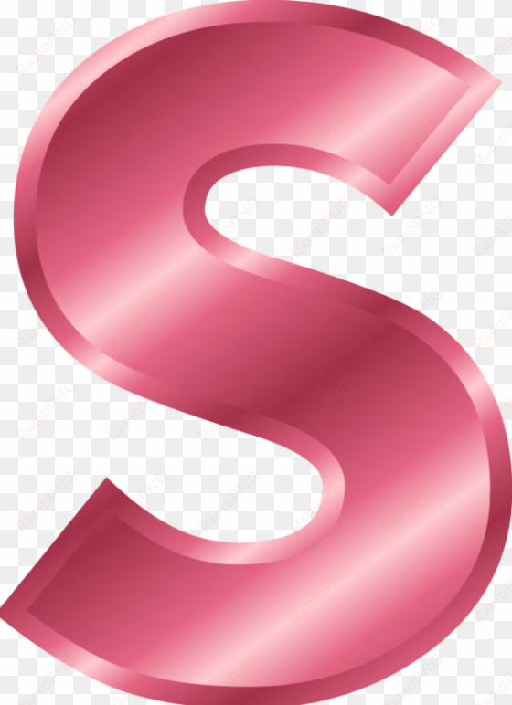 letter alphabet clip art - letter s in pink