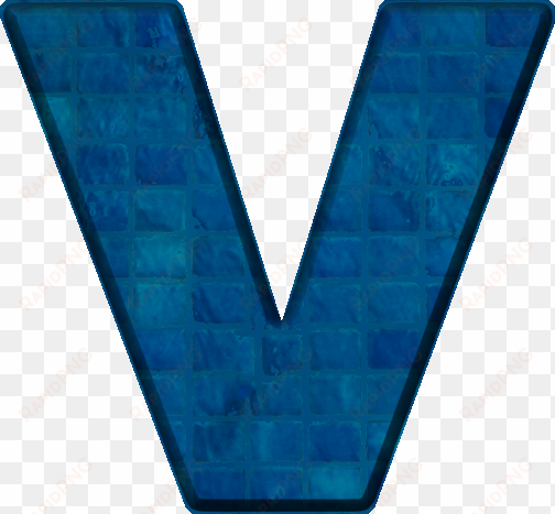 letter v in blue