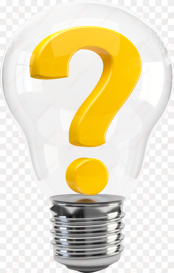 light bulb with question mark png image - bulb question mark png