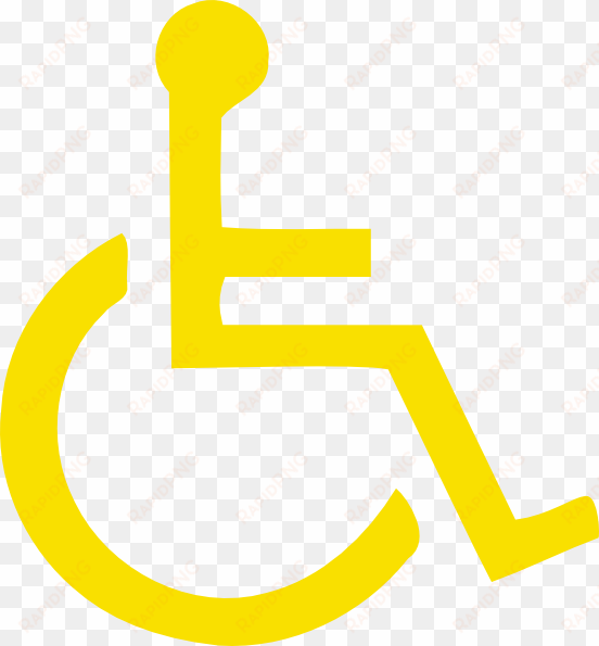 light yellow handicapped symbol clipart png for web