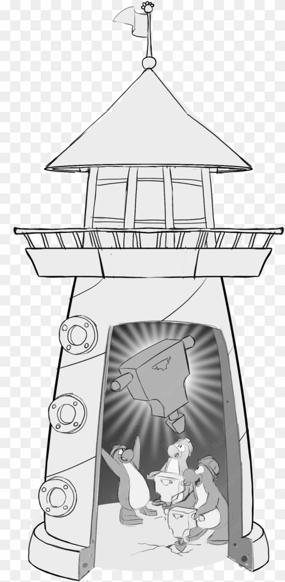 lighthouse fornewsfeed jackhammer - cartoon