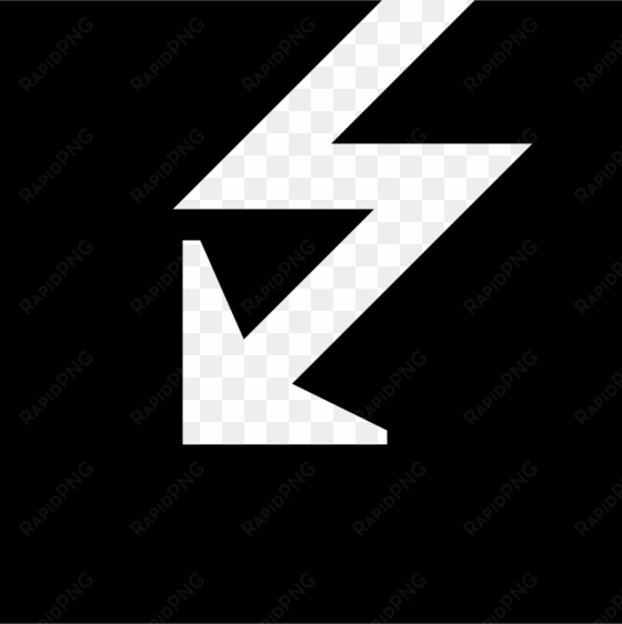 lightning bolt button - vector graphics