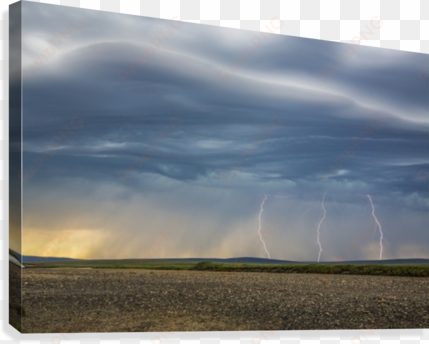 lightning bolts descend from dark clouds over the tundra - posterazzi lightning bolts descend from dark clouds