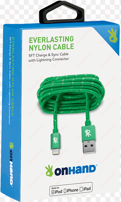 lightning green everlasting nylon cable - lightning