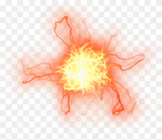 lightning png image - orange lightning effect