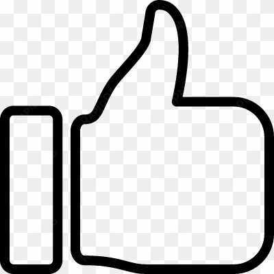 Like Thumb Up Outlined Hand Gesture Vector - Like Sin Fondo Png transparent png image