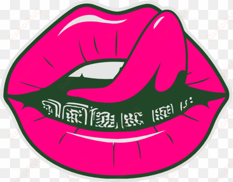 like what you see follow me dolls - lips with grillz png