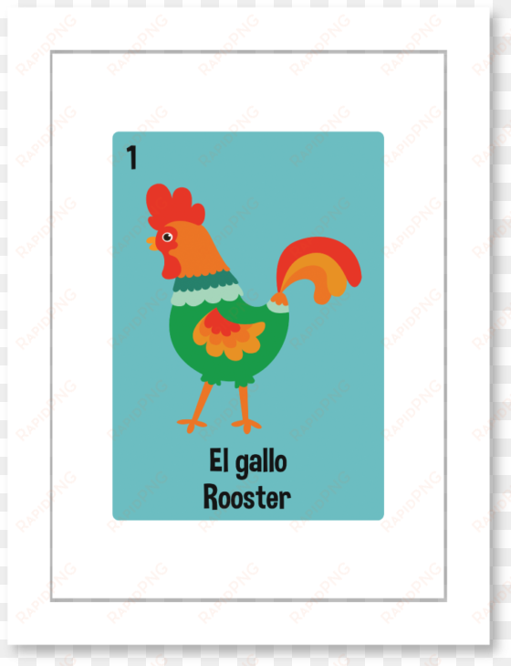 lil' rooster print - lil' loteria: a bilingual picture word bingo game [book]