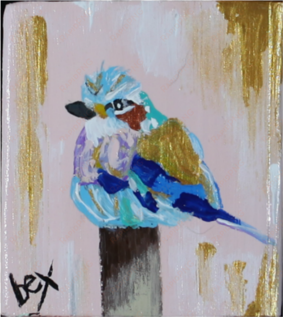 "lilac breasted roller" around back at rocky's place - painting