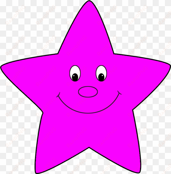 lilac clipart star - pink smiley star