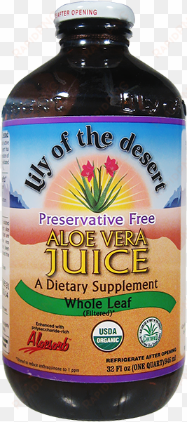 lily of the desert aloe vera juice whole leaf organic - lily of the desert aloe vera juice 32 oz