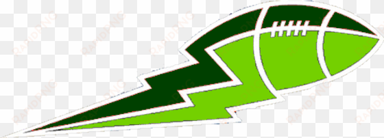 Lime Green And Green Football Lightning Big - Lightning Football transparent png image