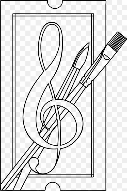 line art drawing the arts music - art