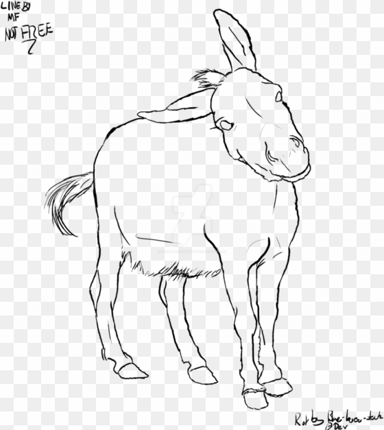 line at getdrawings com banner free stock - donkey lineart png
