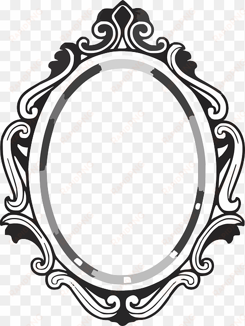 line drawing mirror frame - mirror clipart