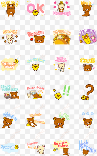 line official stickers - stickers rilakkuma png
