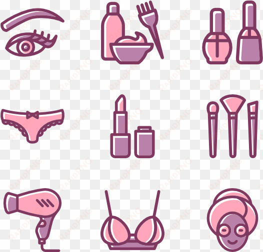 linear beauty elements - pink makeup icon png