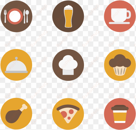 linear food set 30 icons - flat icon dessert