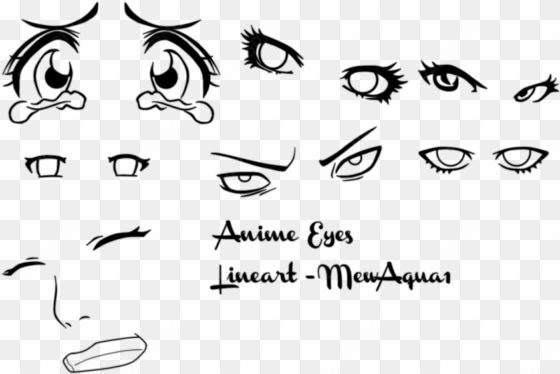 lineart manga - anime eyes line art