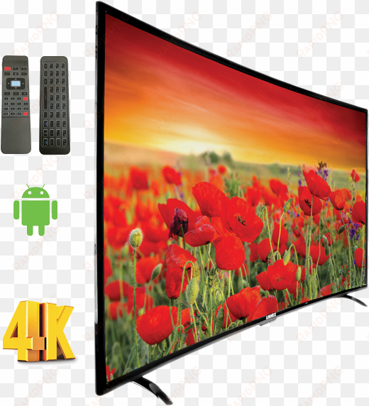 linnex smart curved led tv-55” 4k black - led-backlit lcd display