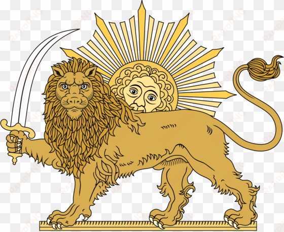 lion and the sun - persian lion and sun tattoo