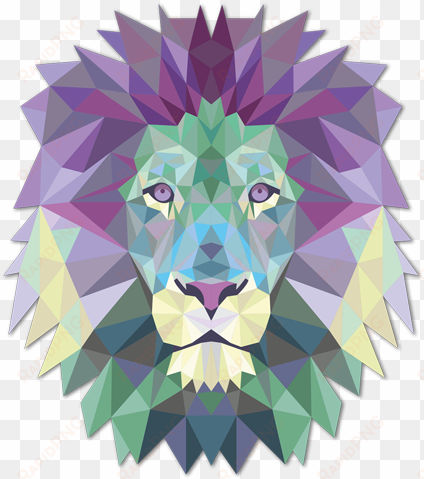 lion head origami - fondos de pantalla geometricos