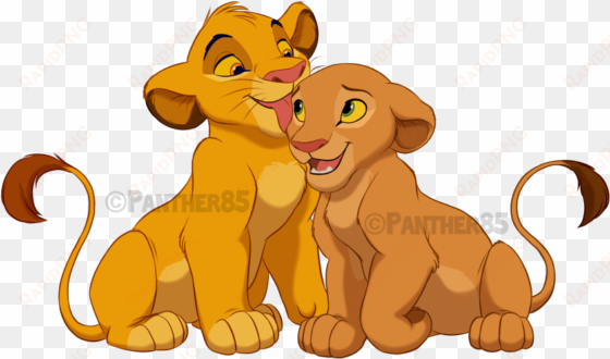 lion nala simba drawing fan art - simba and nala not transparent