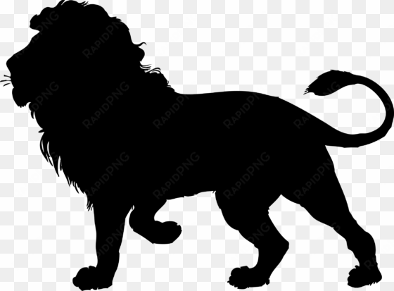 lion silhouette clipart - lion black outline