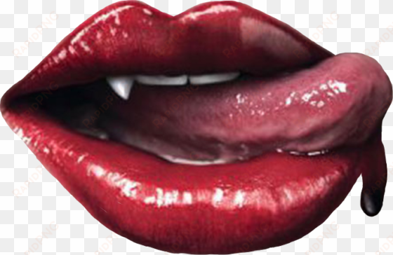 lips vampire tooth blood sclips freetoedit - true blood lips