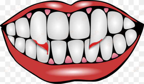 lips vector vampire - halloween teeth clipart