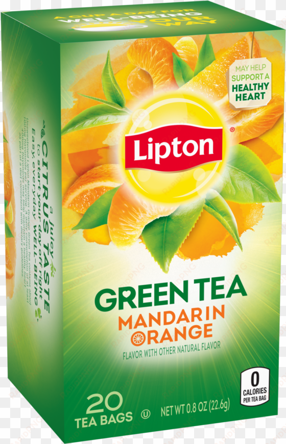lipton green tea bags, orange passionfruit jasmine